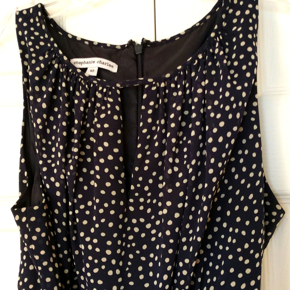 Stephanie Charles Maxi polka Dot dress
